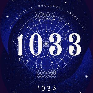 1033 angel number blue graphic art