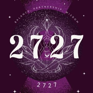 2727 angel number graphic purple